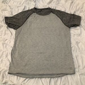 Two Tone Colour Blocked Grey T-Shirt